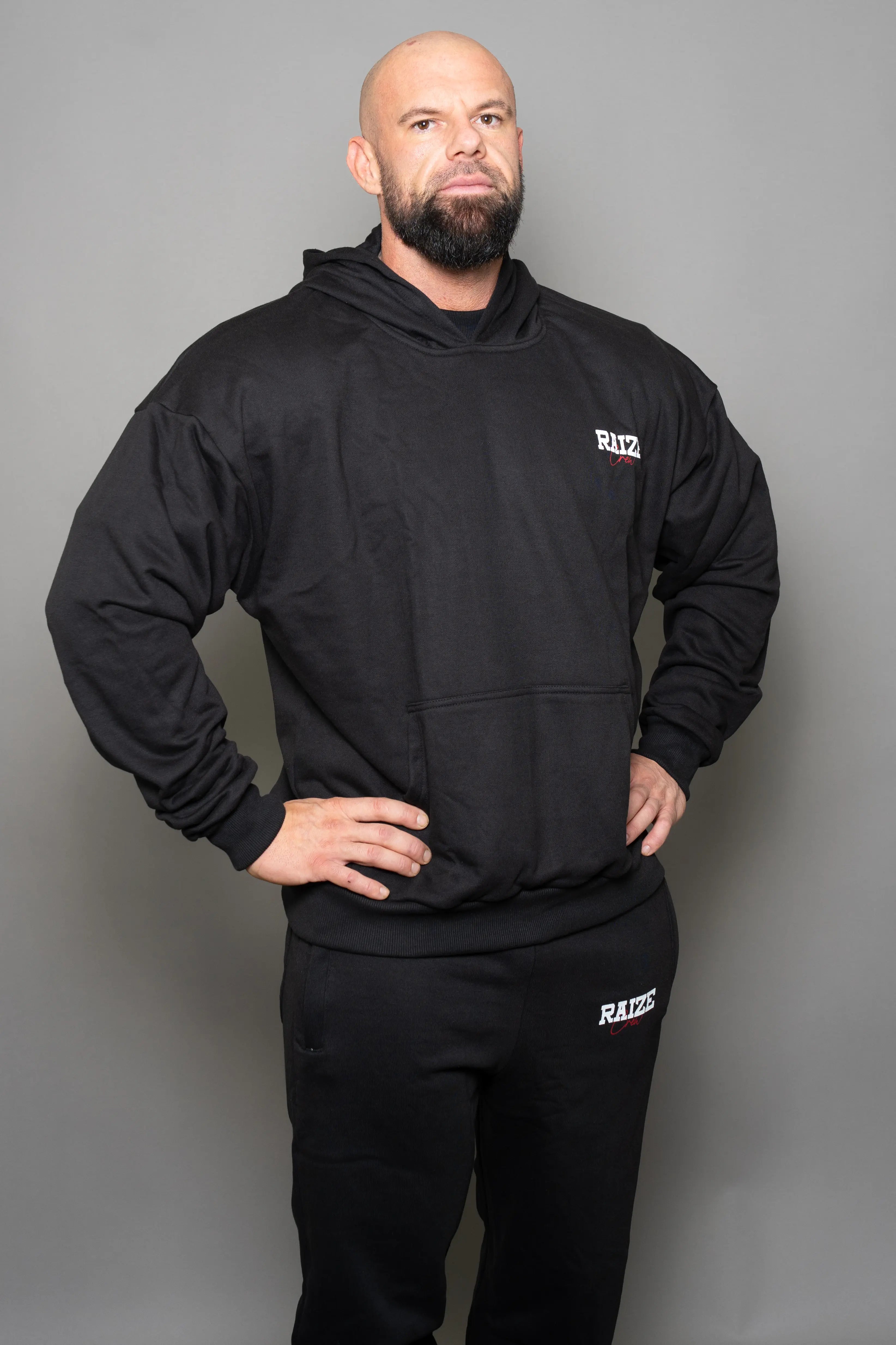 Crew Hoodie S Grun
