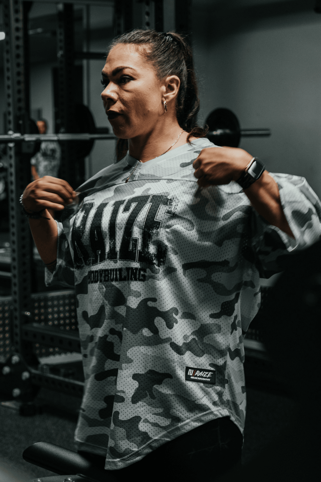 Oldschool Bodybuilding Mesh Trikot Frauen